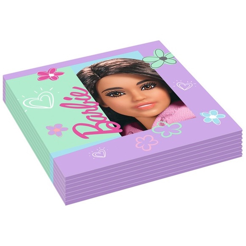 Tovaglioli 33x33 cm Barbie Sweet Life 16 pezzi Tovaglioli 33x33 cm Barbie Sweet Life 16 pezzi