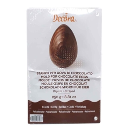 Stampo per uova di cioccolato da 250 g in policarbonato 1 cavità decorato