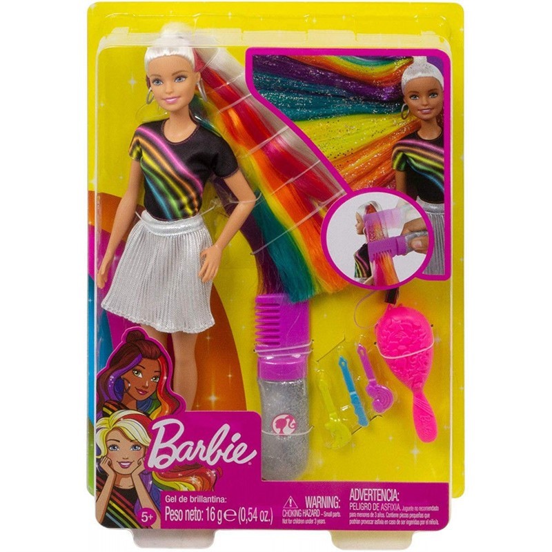 Barbie capelli arcobaleno