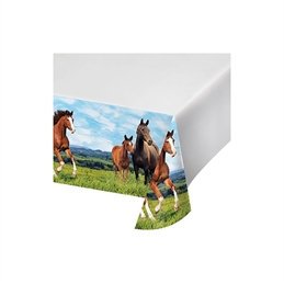 Tovaglia in plastica Cavalli 137x259 cm
