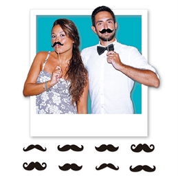 Photo Booth 20 cm Baffi 8 pezzi