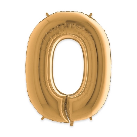 Palloncino Mylar Oro 40 Numero 0