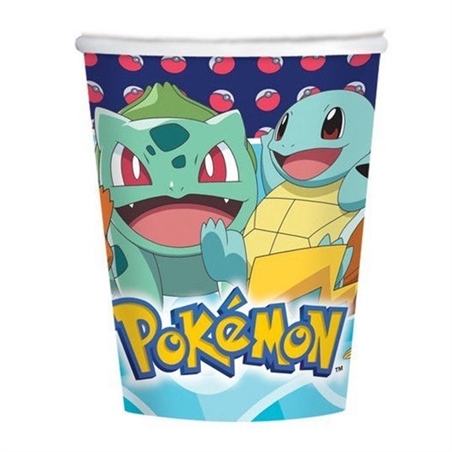 Bicchieri 250 ml Pokemon Pikachu 8 pezzi