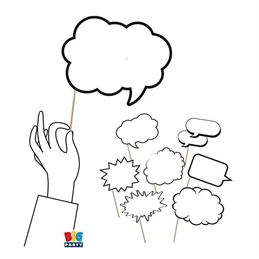 Maxi Photo Booth 20 cm Personalizzabile 8 pezzi