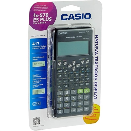 Casio Fx-570Es Plus 2 - Calcolatrice Scientifica con 417 Funzioni e Display Naturale