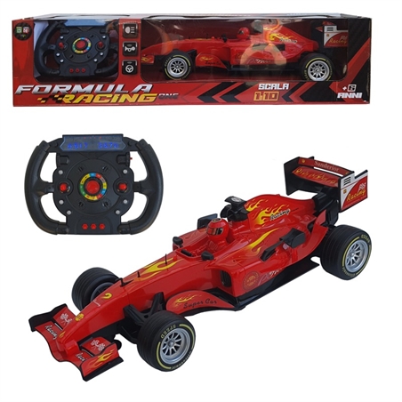 Auto Da Corsa F1 Con Luce E Suoni Radiocomandata Rossa Scala 1:10