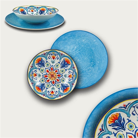 Set 12 Piatti Coordinati Bluette