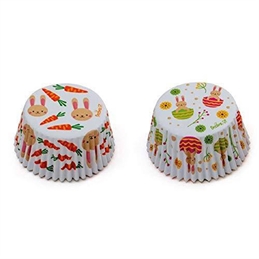 36 PIROTTINI IN CARTA DECORI PASQUA PER COTTURA MUFFIN Ø5 X H 3,2 CM