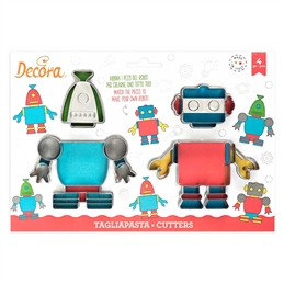 STAMPO TAGLIAPASTA PLASTICA ROBOT SET 4 PZ