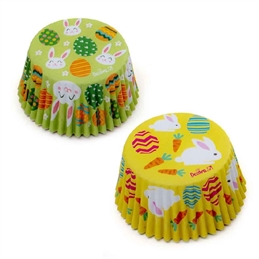 36 PIROTTINI IN CARTA DECORI PASQUA PER COTTURA MUFFIN Ø5 X H 3,2 CM