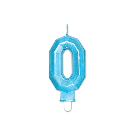 Candelina Diamant blu Metal 9 cm
