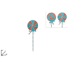 Appendino Lecca Lecca In Velluto Rosa e Tiffany