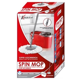 Spin Mop Con Ricambi Rosso