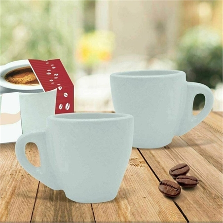 Tazzine da Caffe Tazzina Alta in Ceramica Bianca 