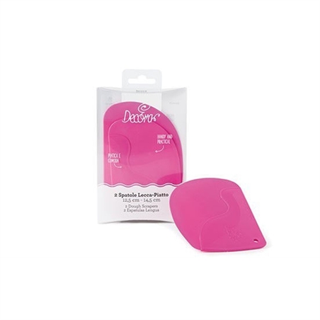 2 Spatole Leccapiatto in Plastica Magenta