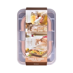 Teglia Da Forno Antiaderente In Metallo Con Coperchio 37 X 24,5 X H 5 CM