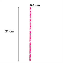 Cannucce Biodegradabili In Carta Barbie 21 Cm Ø6 MM