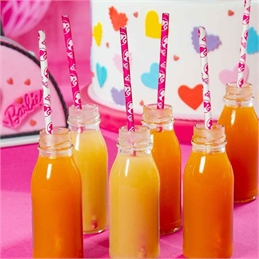 Cannucce Biodegradabili In Carta Barbie 21 Cm Ø6 MM