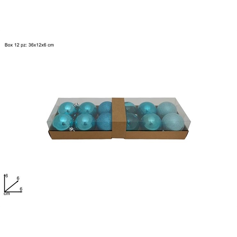 Palle 6 Cm Assortite Turchese