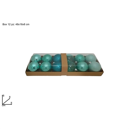 Palle 8 Cm Lucido Perlato Glitterato Trasparante Tiffany