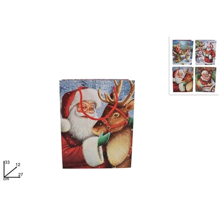 Busta Regalo Babbo Natale  Classico 27x33x12