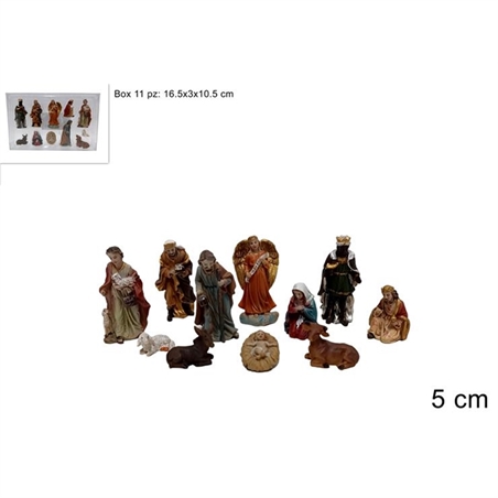 Gerimport Sl Natività In Resina – Set Presepe Da 8 Pezzi, Altezza 20 Cm, Personaggi Sacri Per Decorazione Natalizia