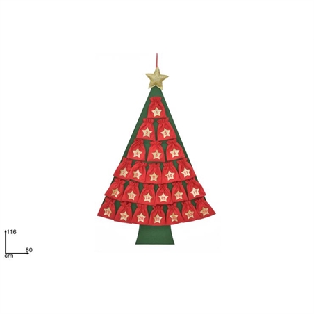 Albero Con Sacchettini Calendario Avvento