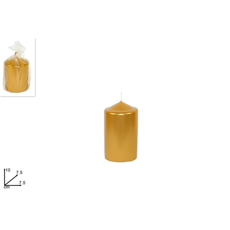 Candela Decorativa 10 x 7.5 Cm Oro 