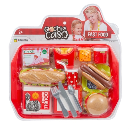 Fast Food Alimenti con Vassoio
