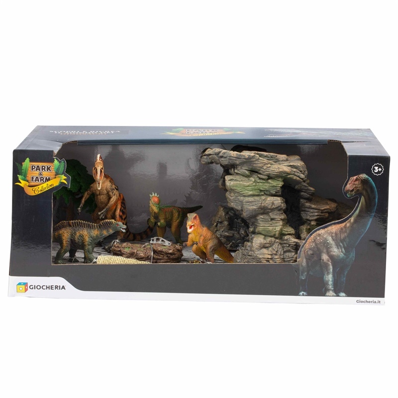 Mondo 5 Dinosauri con Caverna