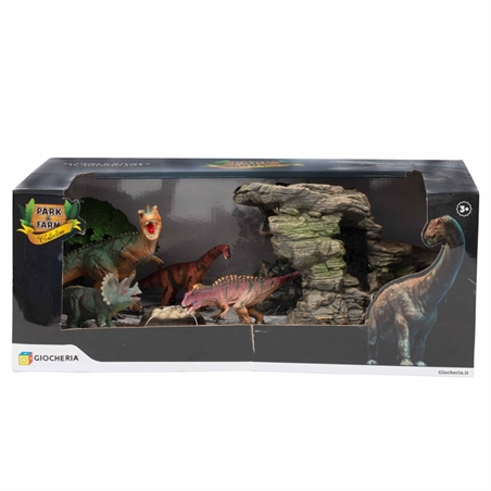 Mondo 5 Dinosauri con Caverna