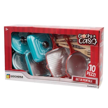 Set di pentole e accessori cucina 10 pezzi