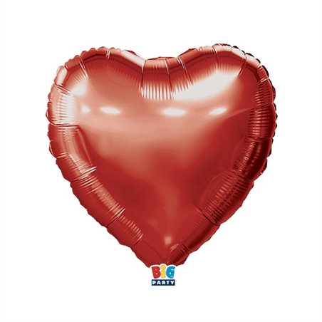 Palloncino Foil Cuore 18" Rosso Metal