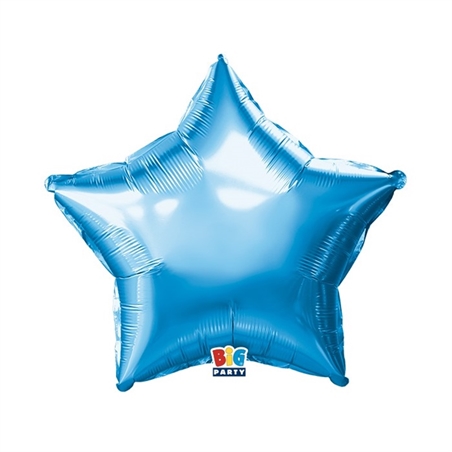 Palloncino Foil Stella 18" Celeste Metal