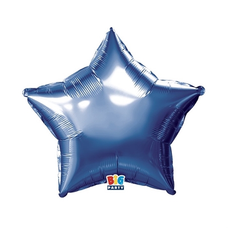 Palloncino Foil Stella 18" Blu Metal
