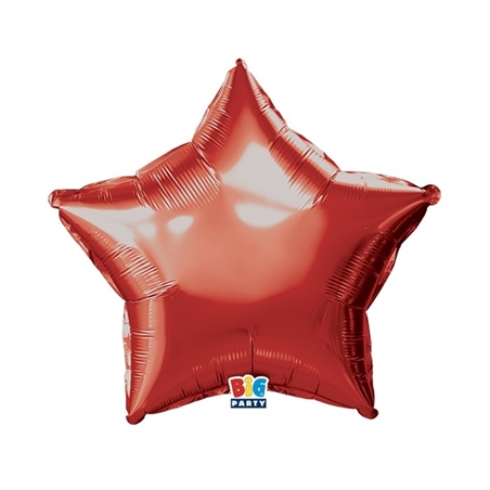 Palloncino Foil Stella 18" Rosso Metal