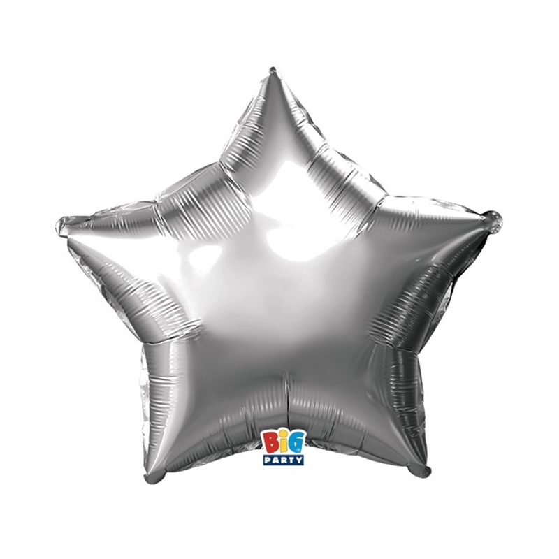 Palloncino Foil Stella 18" Argento Metal