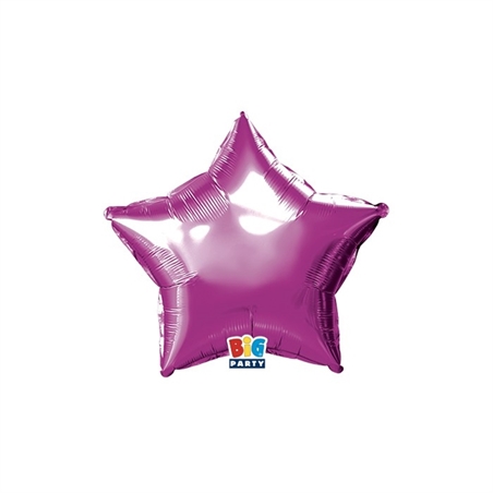5 Palloncini Foil Stella 9" Fuxia Metal