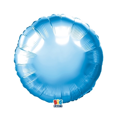 Palloncino Foil Tondo 18" Celeste Metal