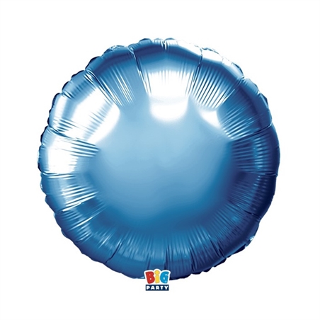 Palloncino Foil Tondo 18" Blu Metal