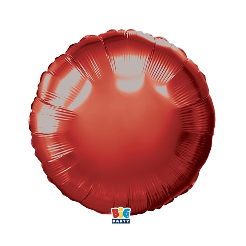 Palloncino Foil Tondo 18" Rosso Metal