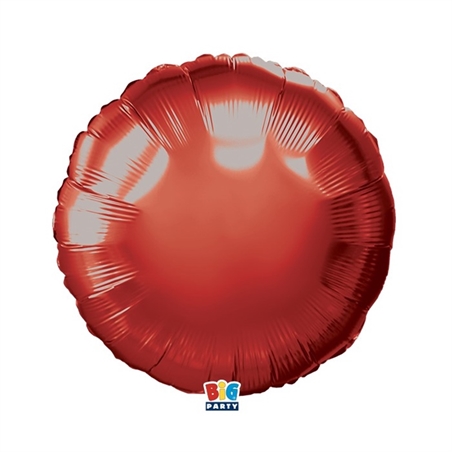 Palloncino Foil Tondo 18" Rosso Metal