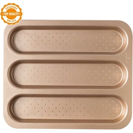 Baguette Stampo 3 Impronte 34x8 Cm Ed H 3 Cm Metallo Antiaderente Rose Gold Line