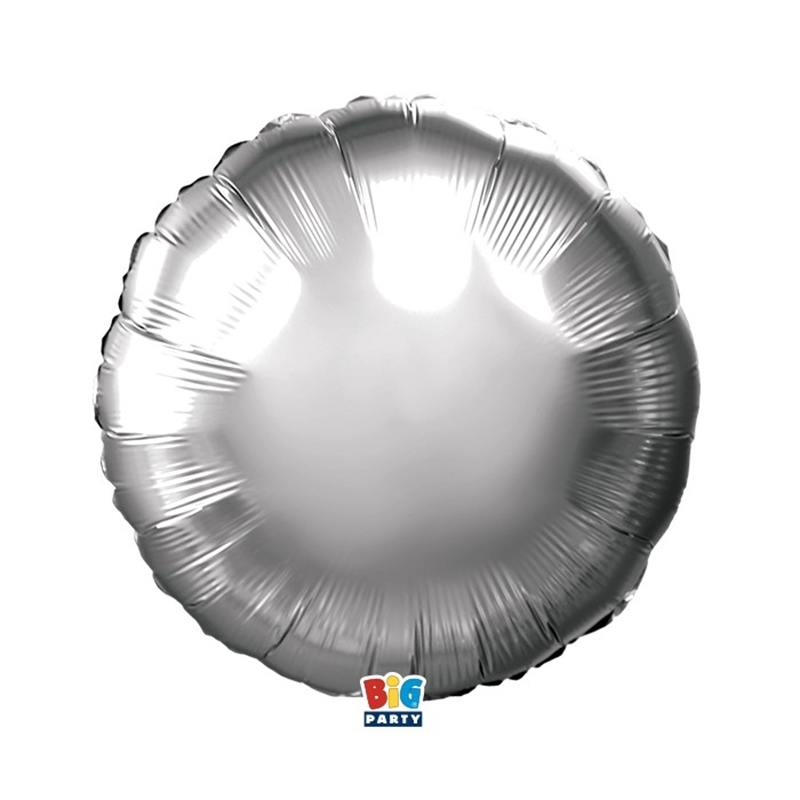 Palloncino Foil Tondo 18" Argento Metal