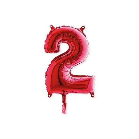 Palloncino Mylar Rosso 14" Numero 2
