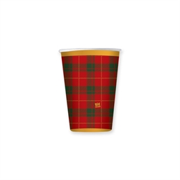 8 Bicchieri 200 cc Tartan