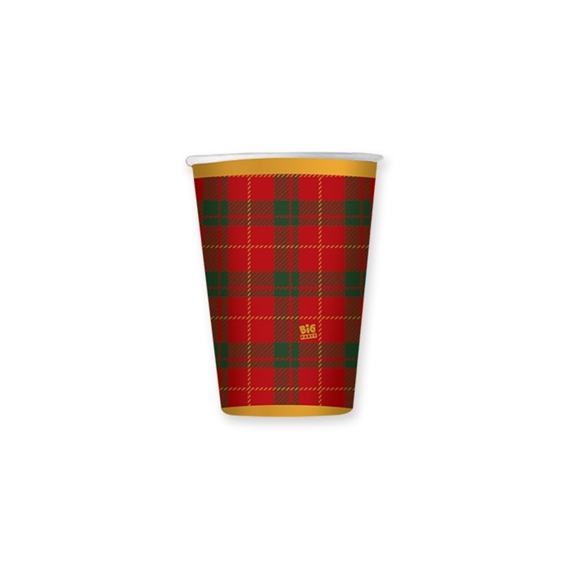 8 Bicchieri 200 cc Tartan