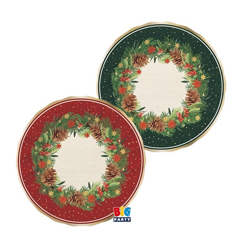 6 Piatti Fondi Mix Ø 24 cm Christmas Twinkle