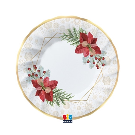 6 Piatti Fondi Ø 24 cm Elegant Christmas