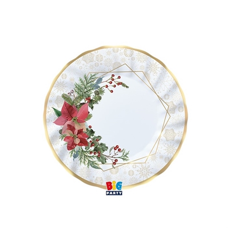 6 Piatti Ø 20 cm Elegant Christmas